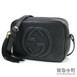 Gucci Soho Disco Bag Black Tassel Interlocking GG Stitching fringe crossbody